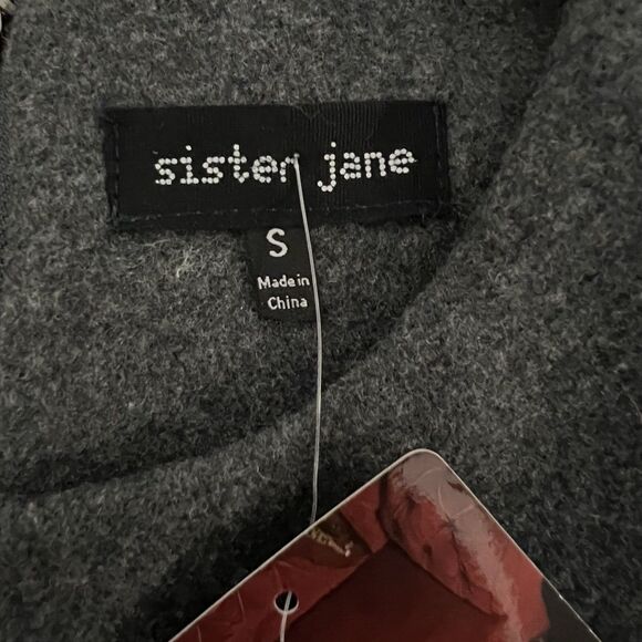 Sister Jane Dress Women's Size S Wool Faux Fur Blend Sleeveless Mod Color Block - Picture 3 of 8